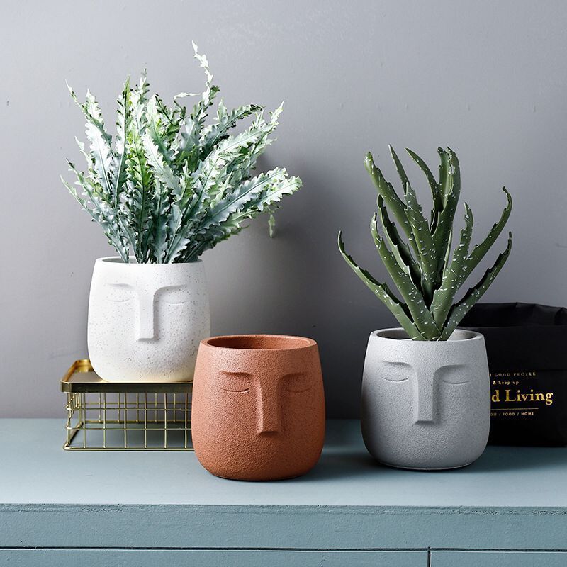 Cement flower pot