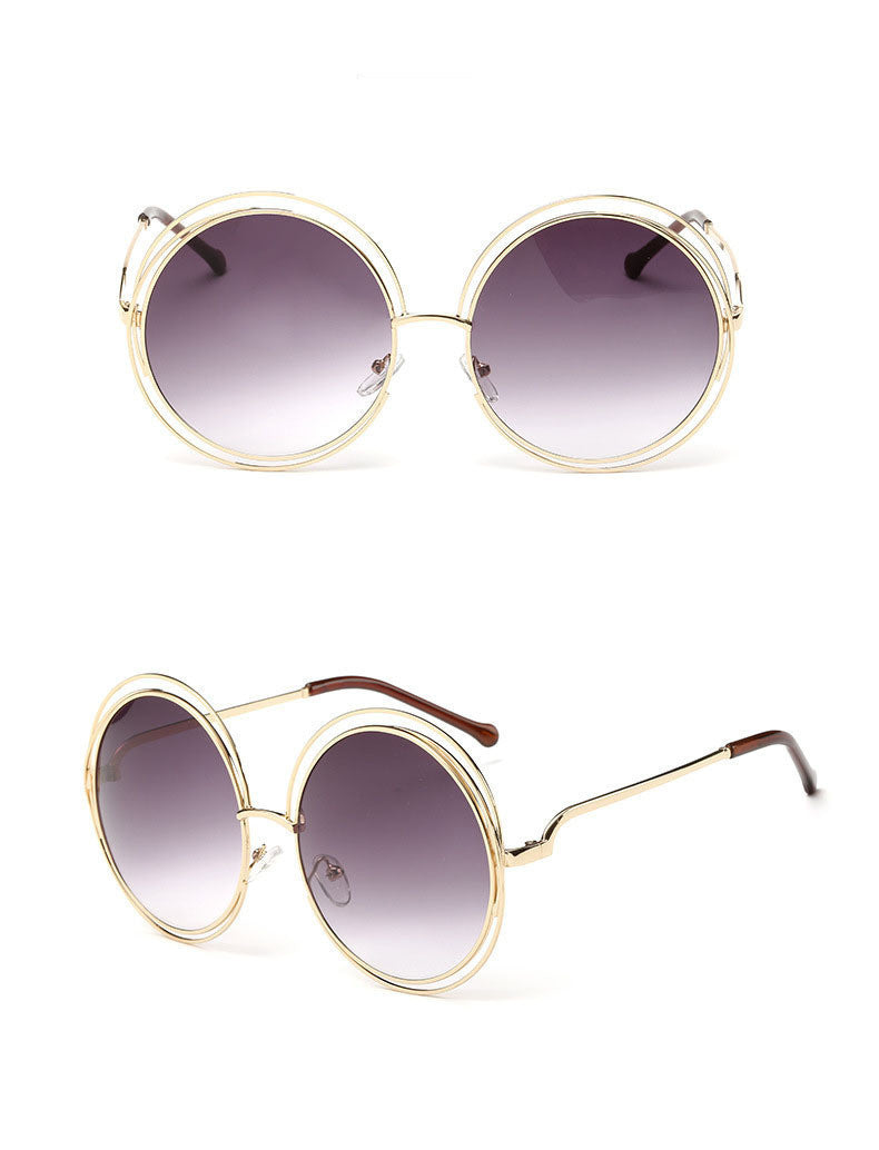 Round metal cutout sunglasses