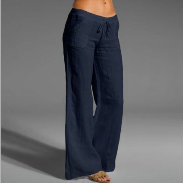 Women's high-waist wide-leg pants