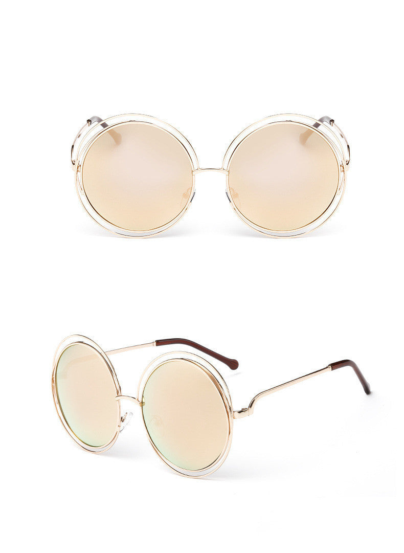 Round metal cutout sunglasses