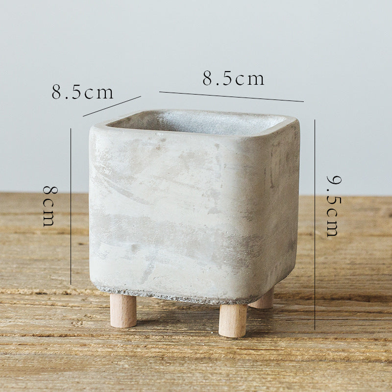 Creative cement flowerpot