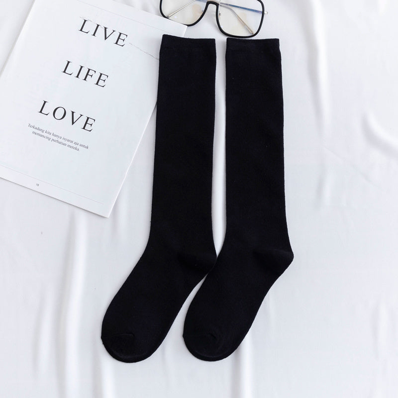 Women's color mid-tube knee socks