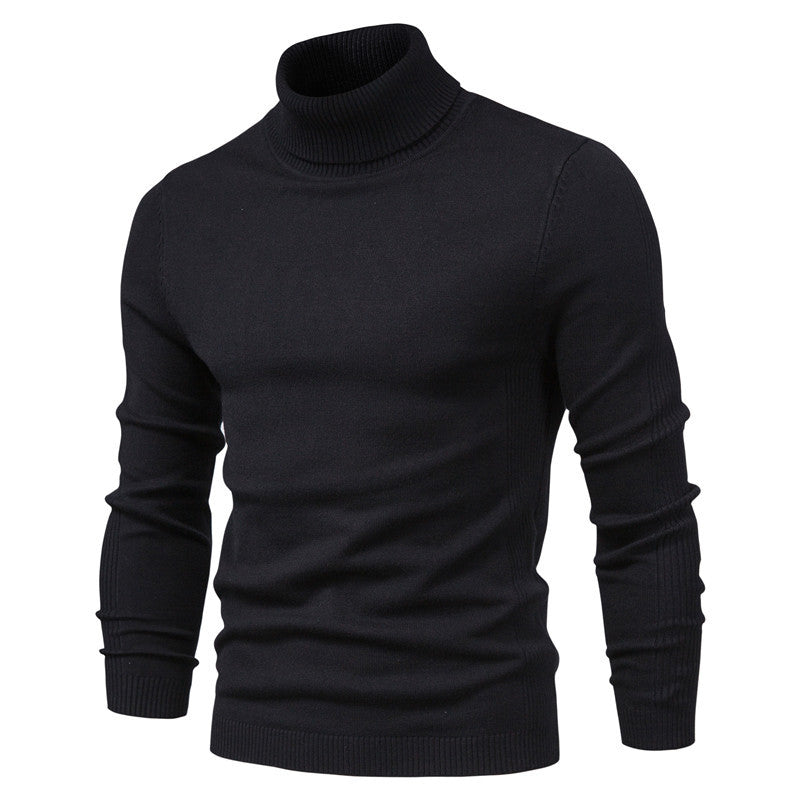 Solid color turtleneck sweater