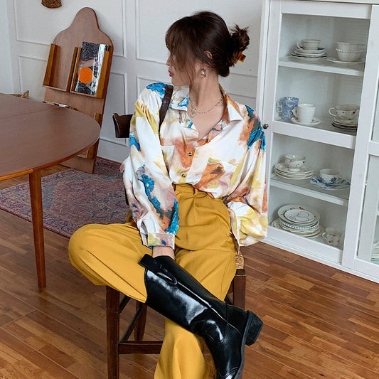 Loose Slim Long-sleeved Versatile Shirt Niche Top