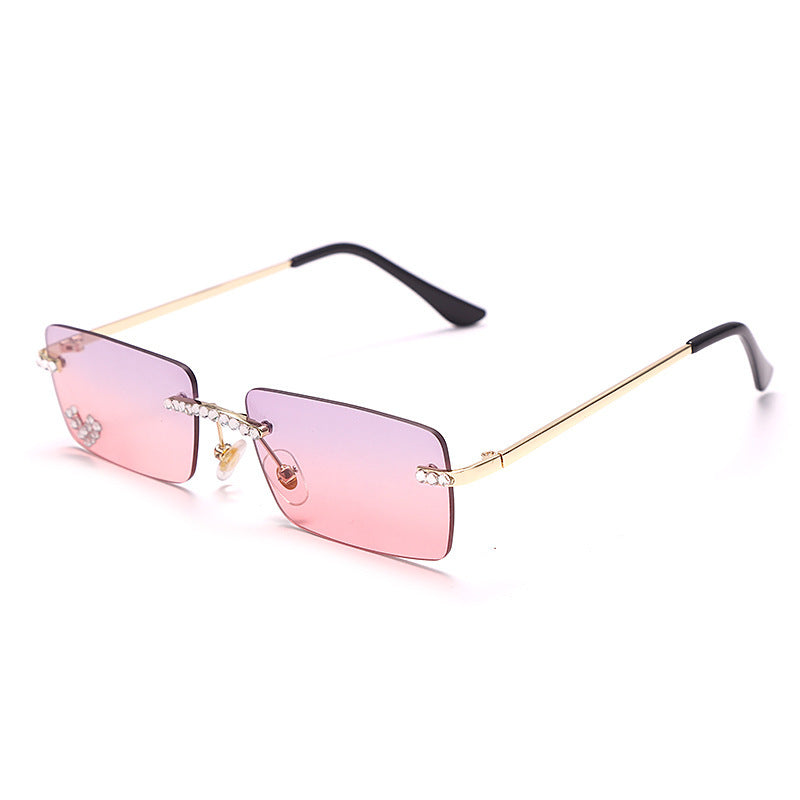 Fashion Trendy Frameless Trimmed Sunglasses
