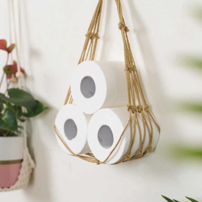 Paper Roll Cotton Rope Storage Hanging Bag
