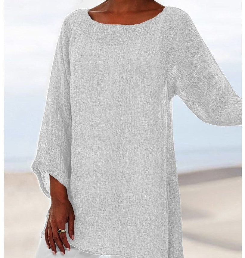 Pure Color All-Match Casual Irregular Top