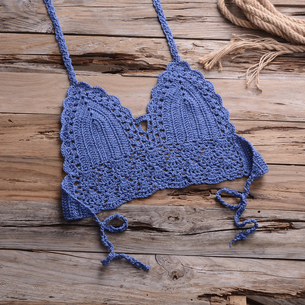 Sexy Personality Hollow Beach Knitted Seashell Pants Women
