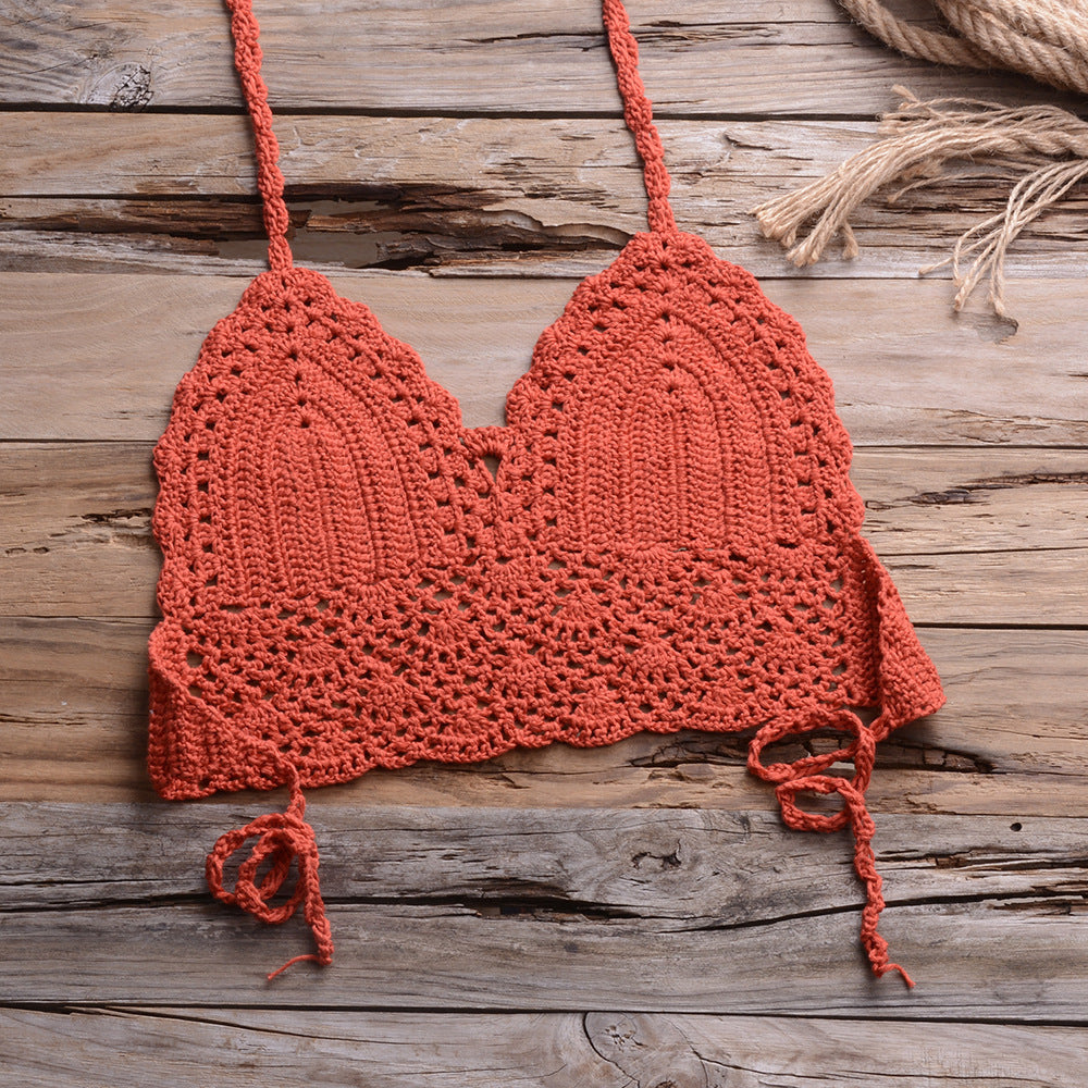 Sexy Personality Hollow Beach Knitted Seashell Pants Women