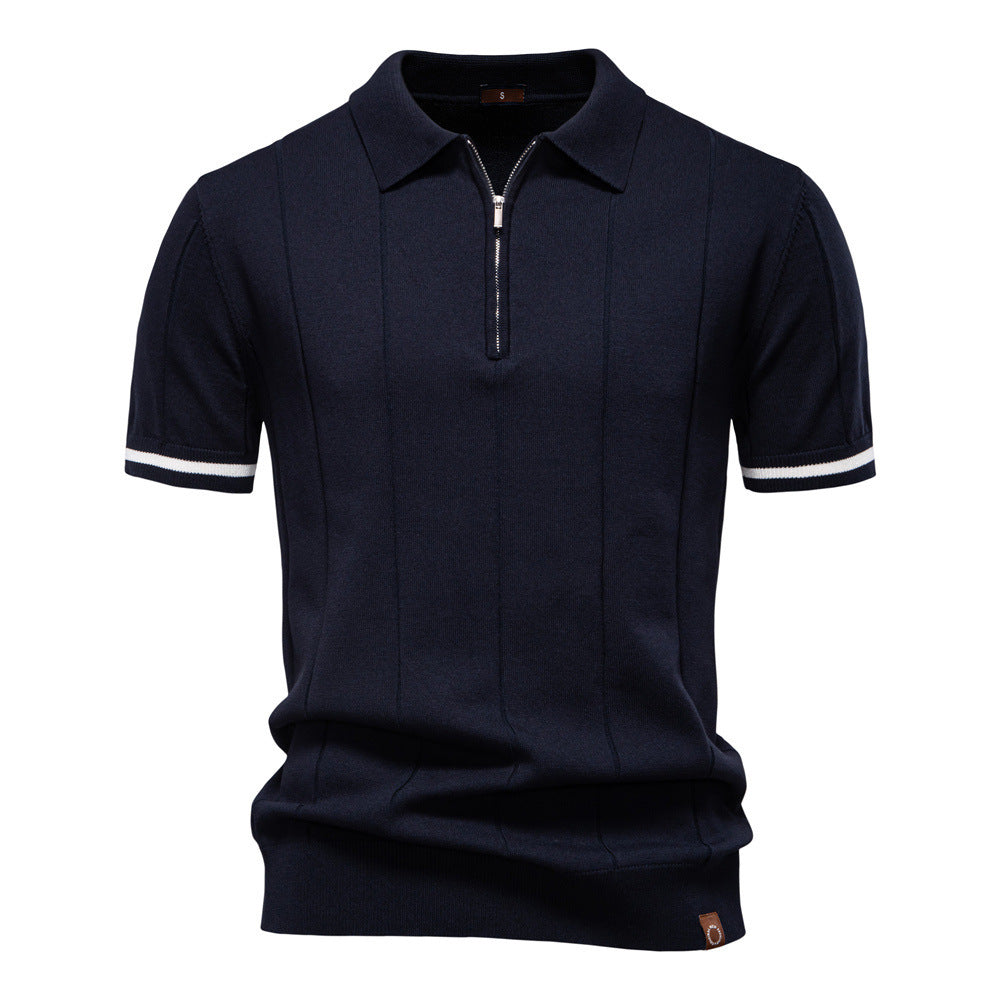 Men's Business Casual Woolen Polo Shirt
