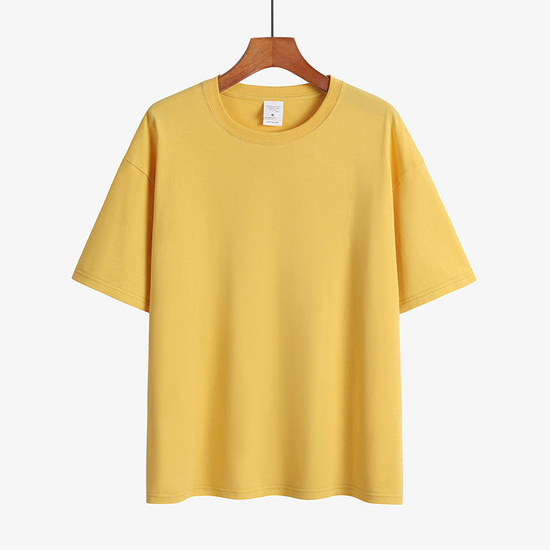 Round neck drop shoulder t-shirt
