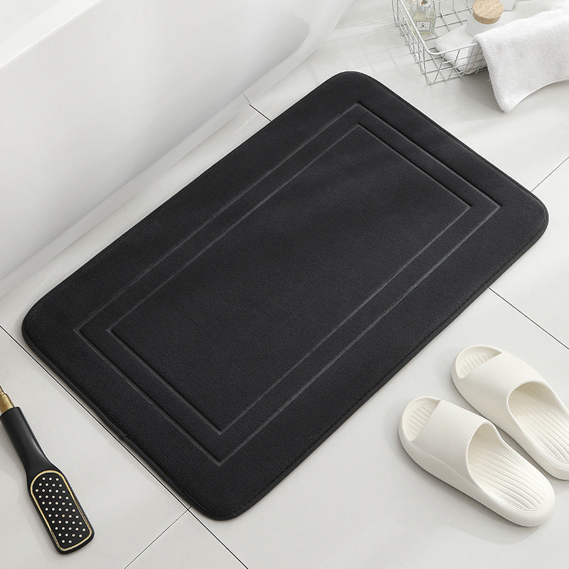 Modern Minimalist Sponge Bathroom Door Non-slip Absorbent Home Ground Mat