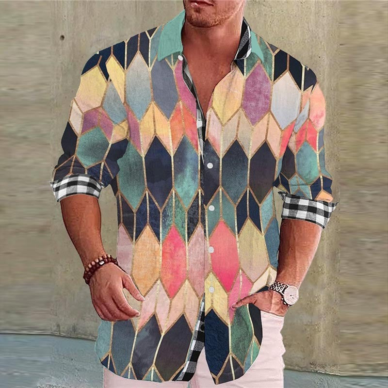 Fashion Printed Shirt Summer Menswear