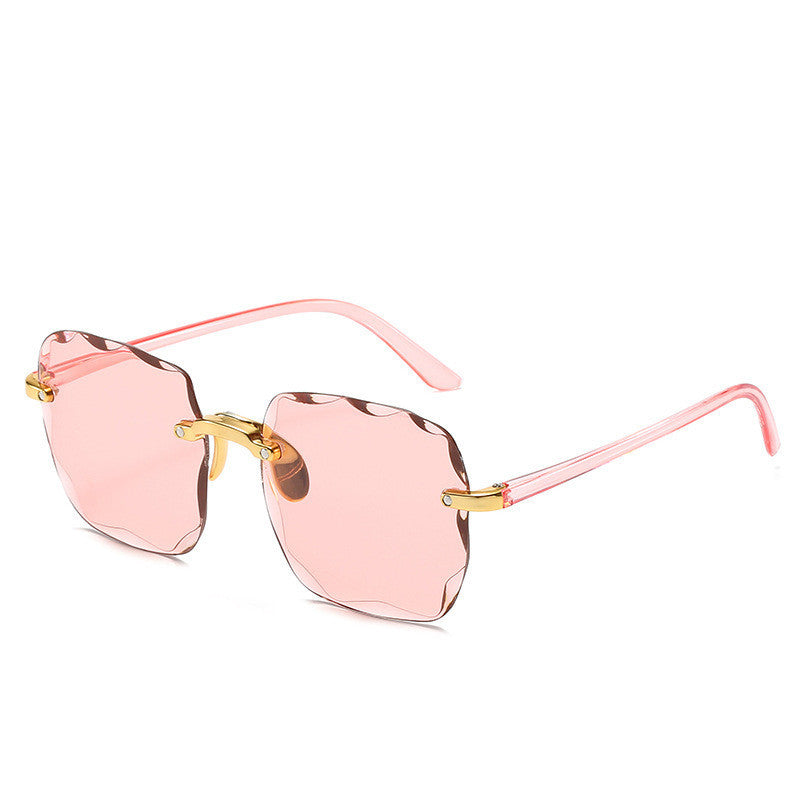 Large frame square sunglasses with trim