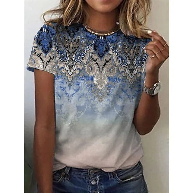 Summer Short-sleeved T-shirt For Women Loose Trendy