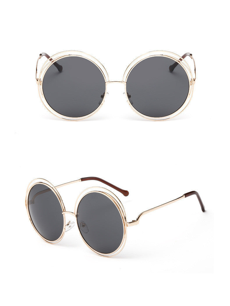 Round metal cutout sunglasses