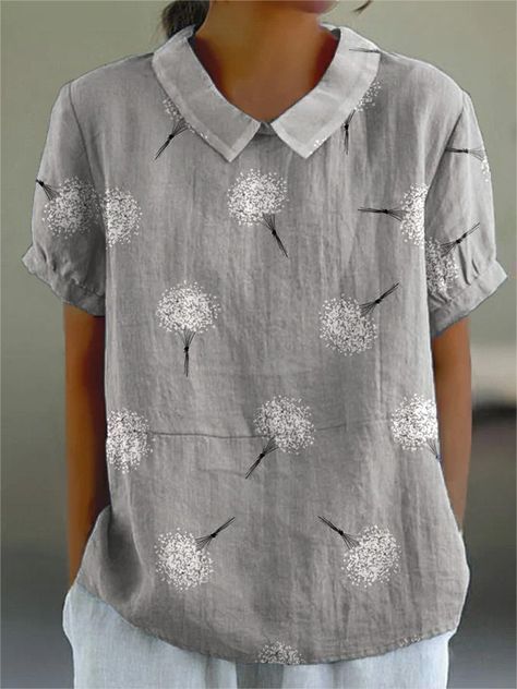 Retro Floral Cute Style Short Sleeve T-shirt
