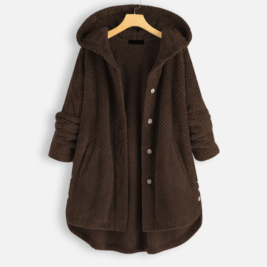 Hooded two-sided velvet hoodie