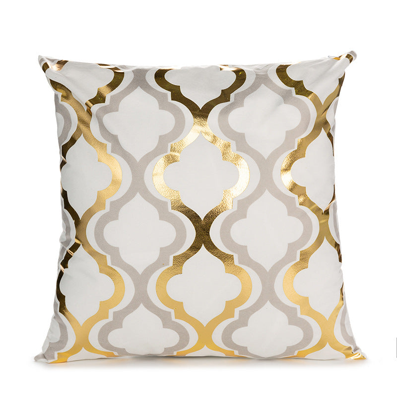 Sofa cushion cover bronzing waist pillowcase