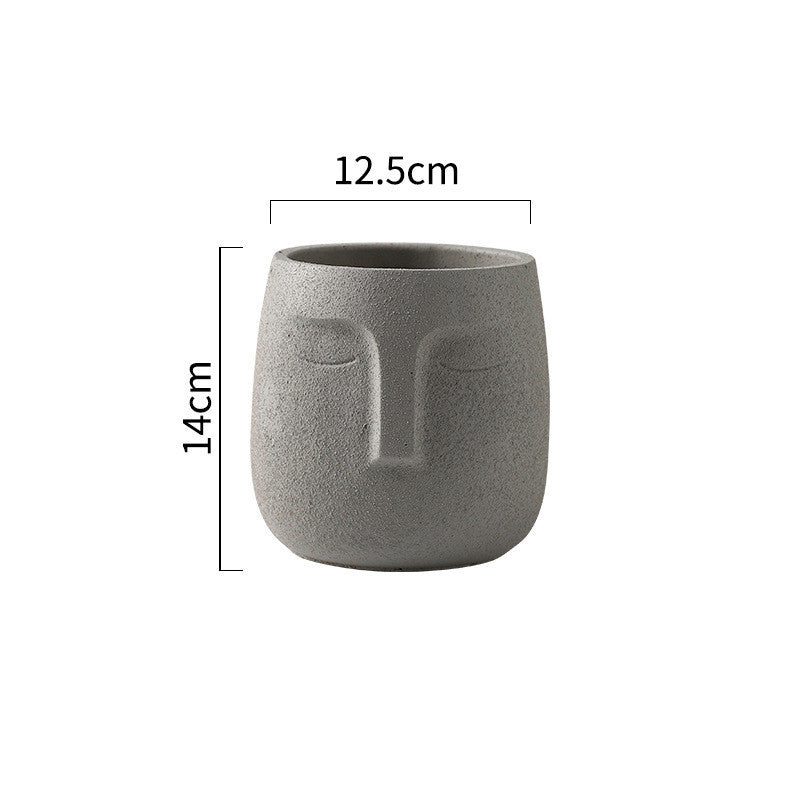 Cement flower pot