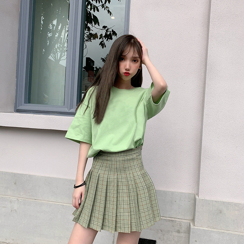 Round neck drop shoulder t-shirt