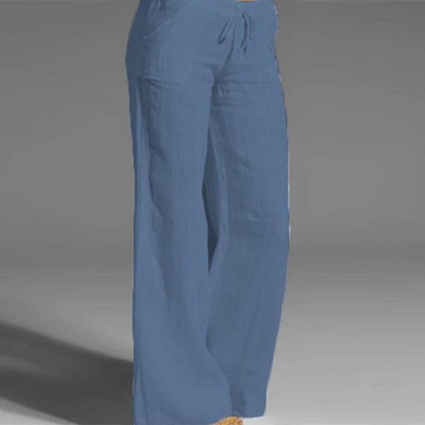Women's high-waist wide-leg pants