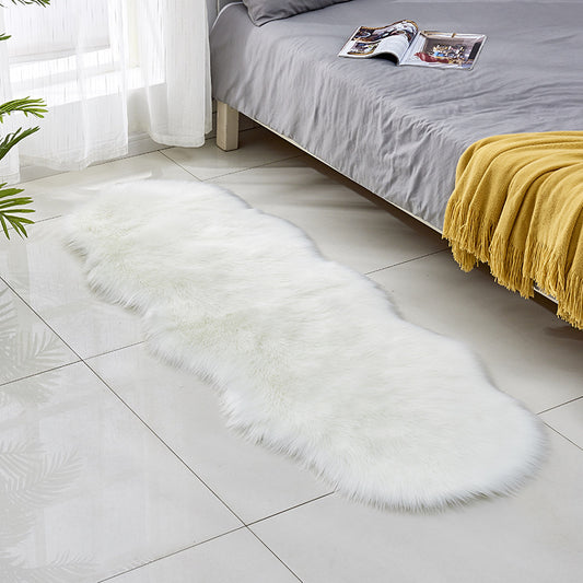 Faux wool leather sofa rug 