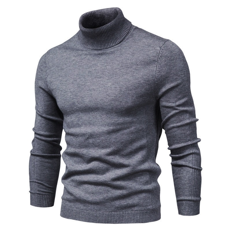 Solid color turtleneck sweater
