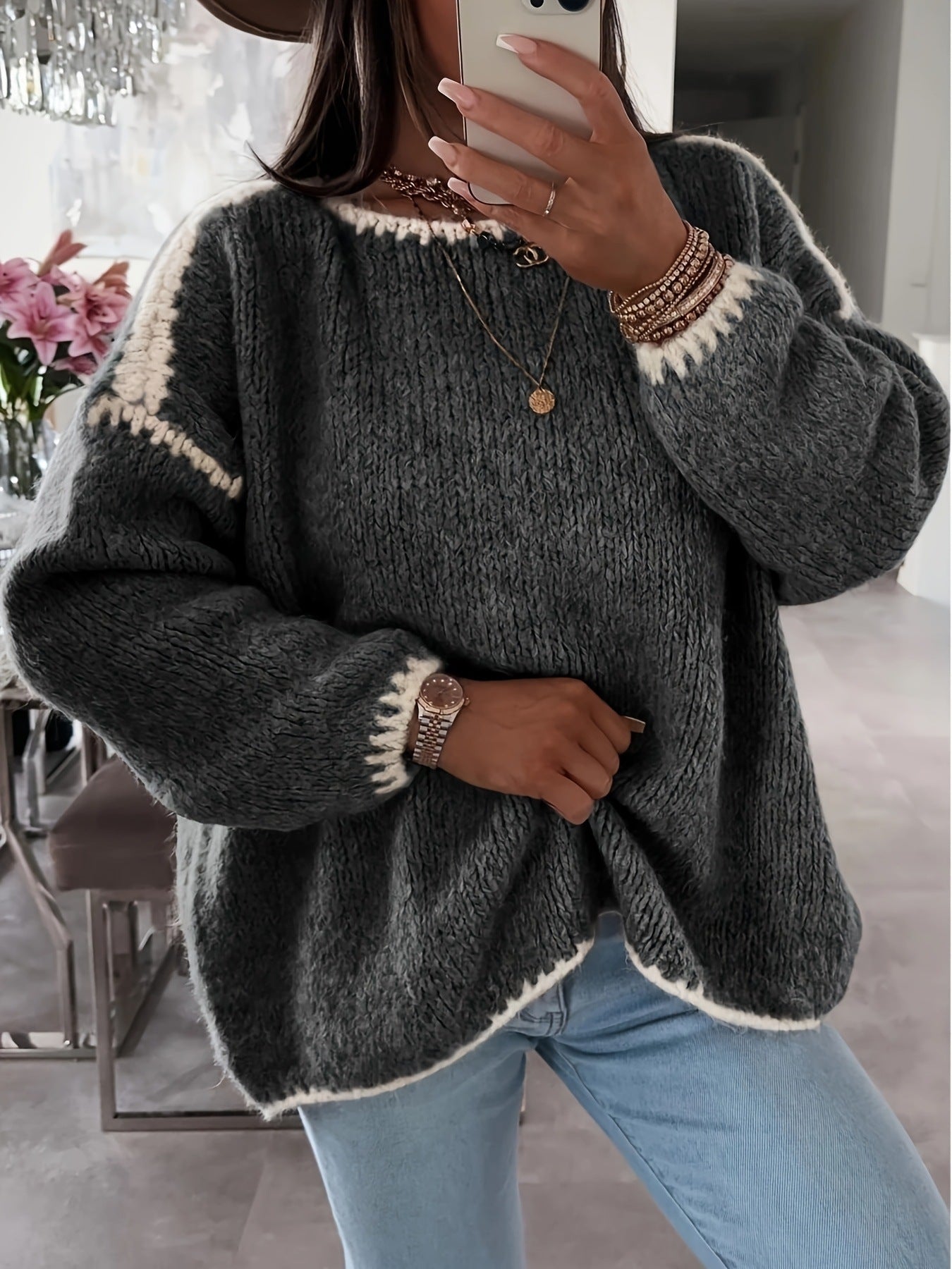 Women's Pullover Long Sleeve Casual Sweater
