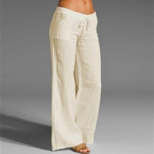 Women's high-waist wide-leg pants