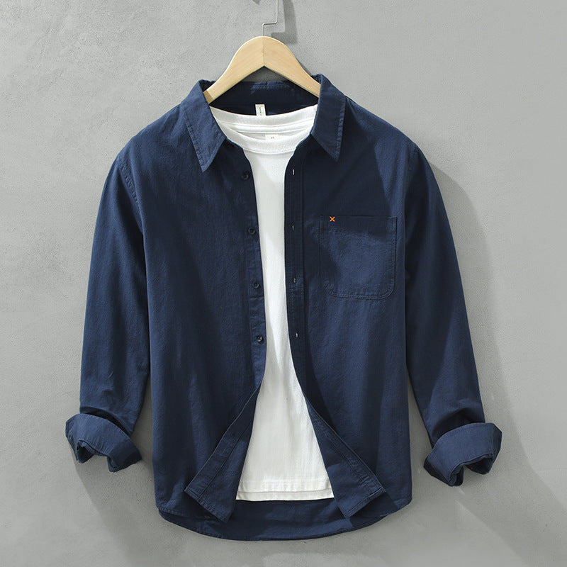 Simple Shirt All-match Japanese Shirt Pure Cotton