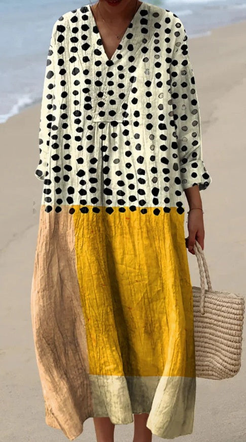 Long Sleeve Shirt Dress Women's Casual Floral