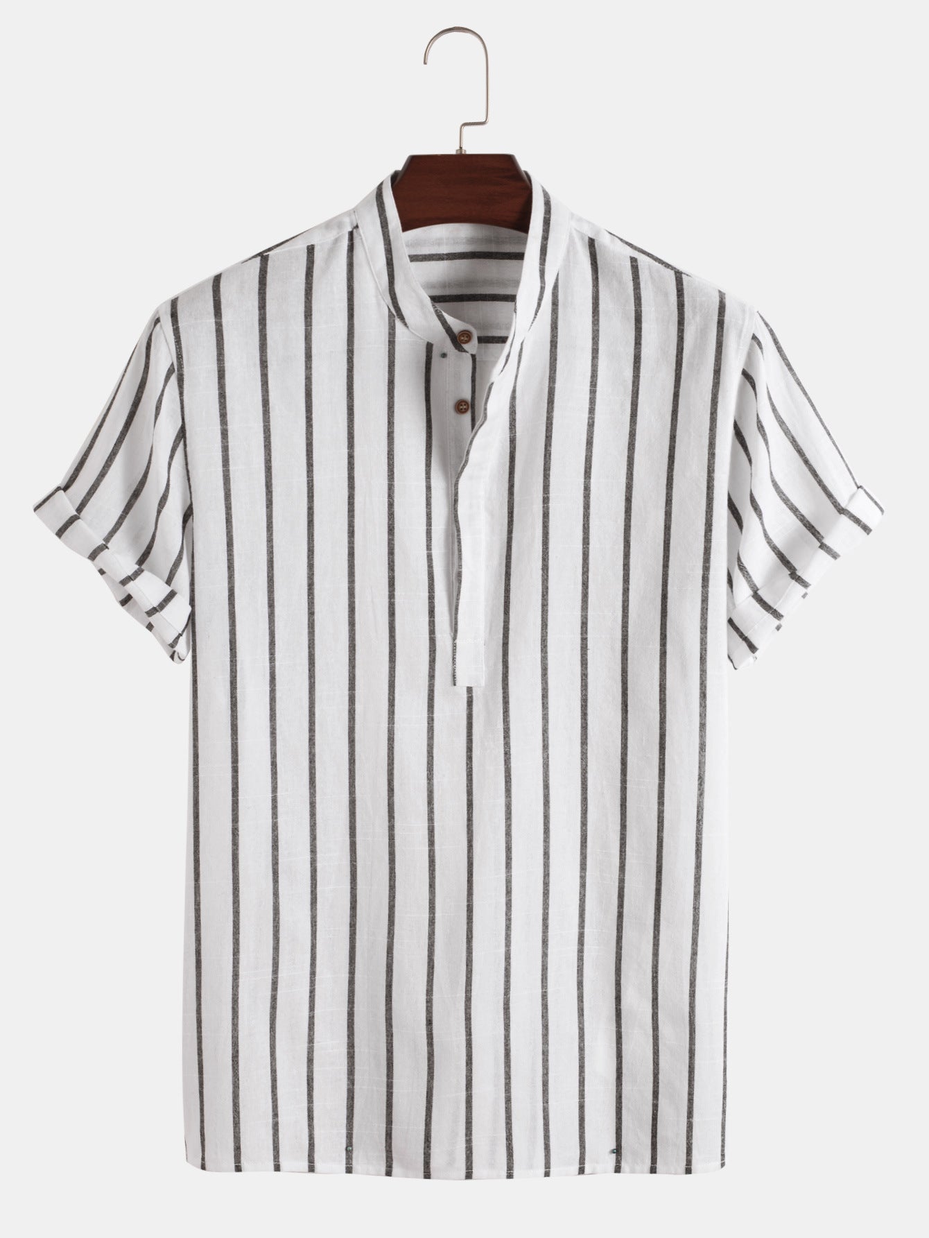 Fashion Striped Casual Men's Shirt Short Sleeve