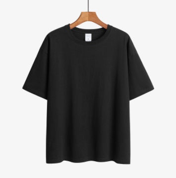 Round neck drop shoulder t-shirt