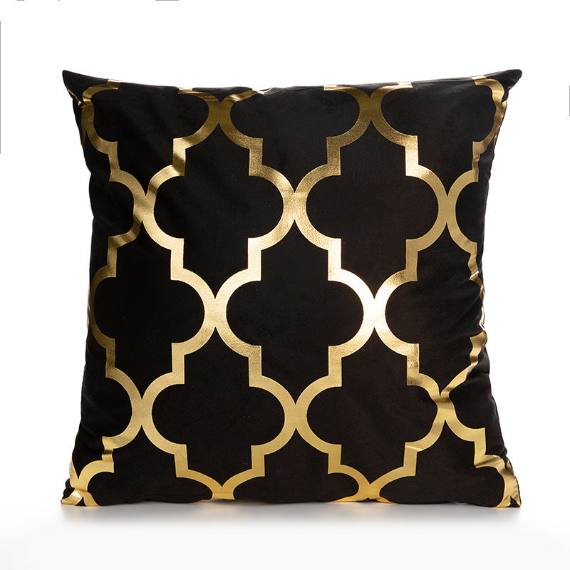 Sofa cushion cover bronzing waist pillowcase