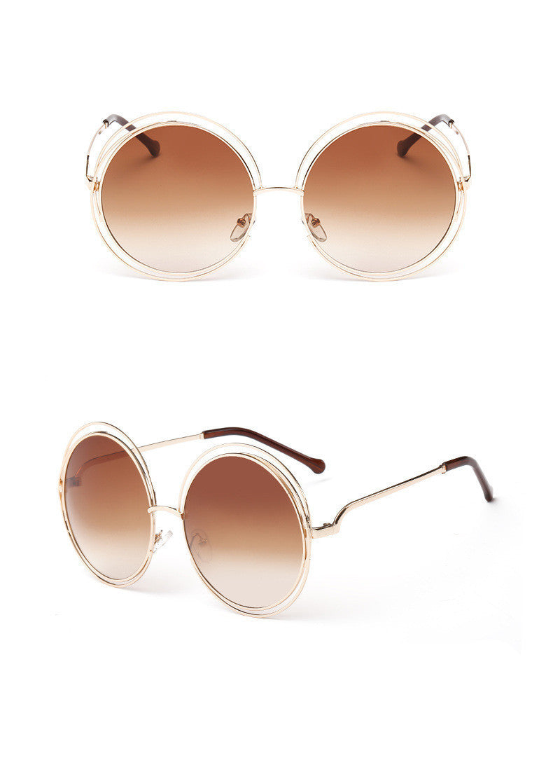 Round metal cutout sunglasses