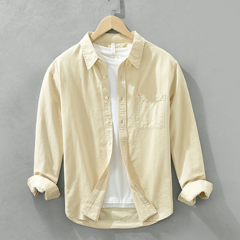 Simple Shirt All-match Japanese Shirt Pure Cotton