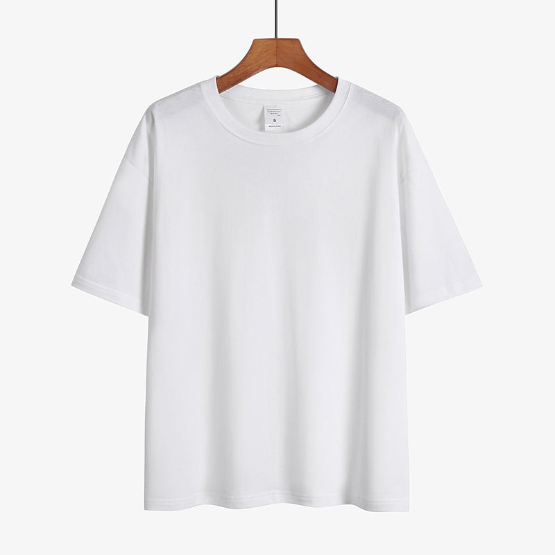 Round neck drop shoulder t-shirt