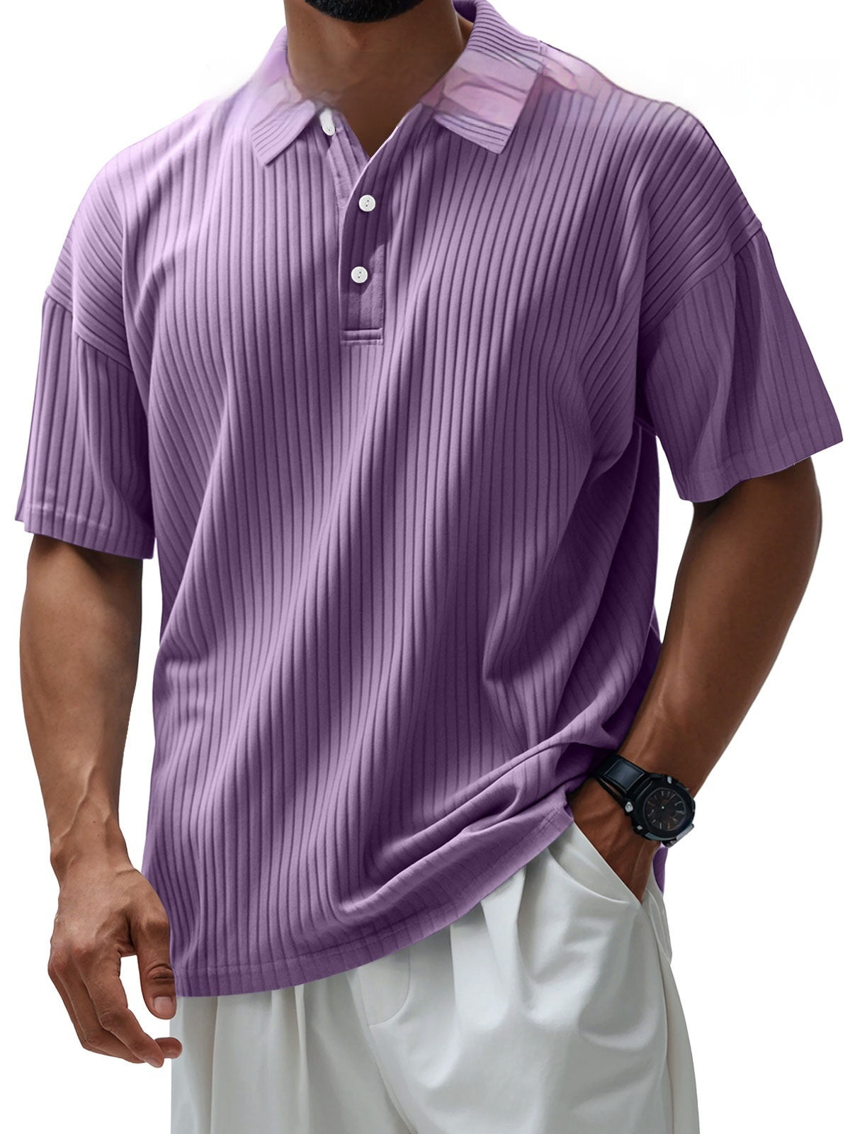 Printed Men's Loose Trendy Short Sleeve Lapel Shirt
