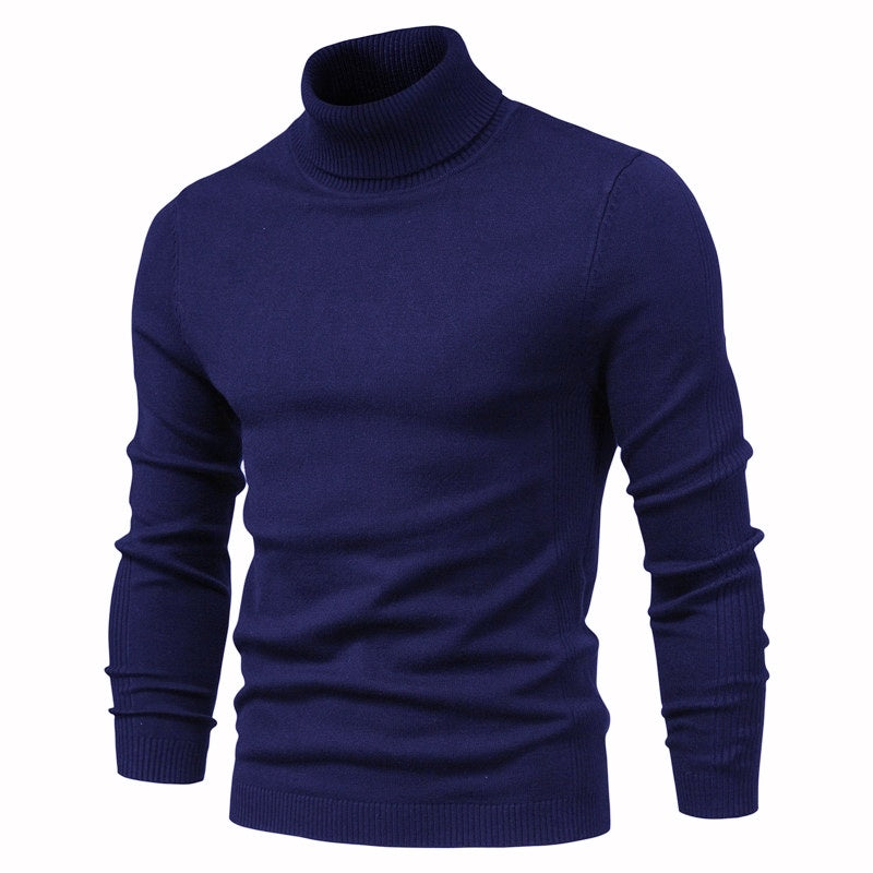 Solid color turtleneck sweater