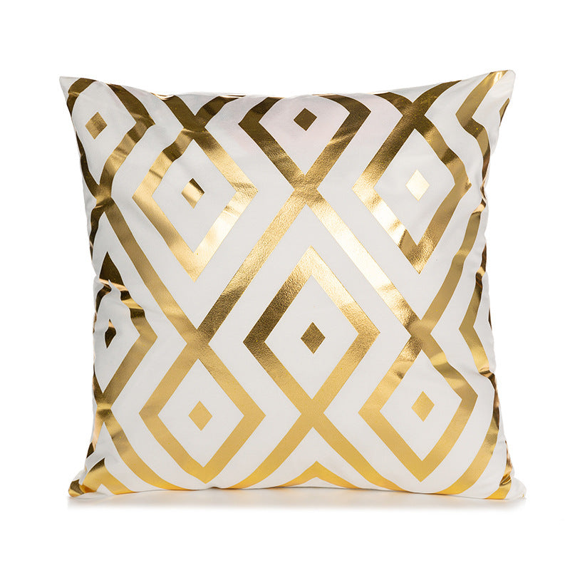 Sofa cushion cover bronzing waist pillowcase