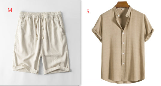 Simple Dark Checkered Short Sleeved Shirt For Men