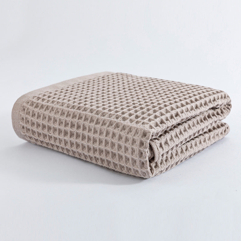 Soft Absorbent Honeycomb Bath Towel Pure Cotton 70X140cm