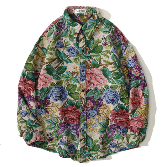 Japanese Woolen Jacket Retro Long Sleeved Shirt