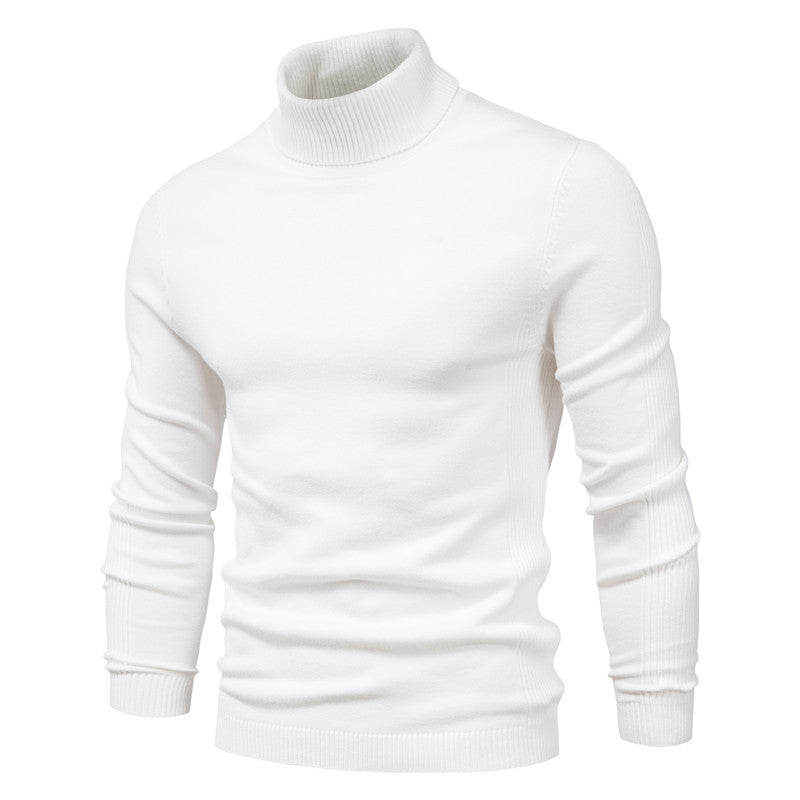 Solid color turtleneck sweater