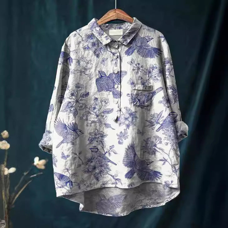 European And American Cardigan Style Women's Shirt