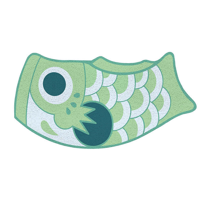 Carp Streamer Floor Mat Stain-resistant Washable Floor Mat Pvc Cutting Pvc Loop Floor Mat