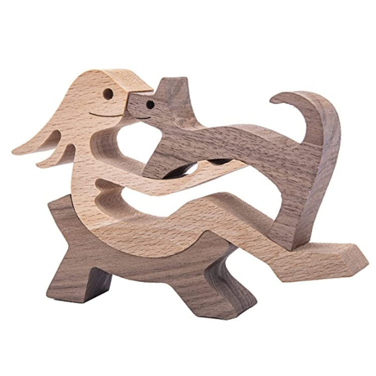 DIY Figurine Wood Sculpture Home Decoration