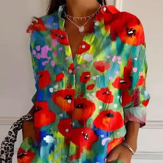 Women's Long Shirt Women's Summer European And American Trendy Long-sleeve