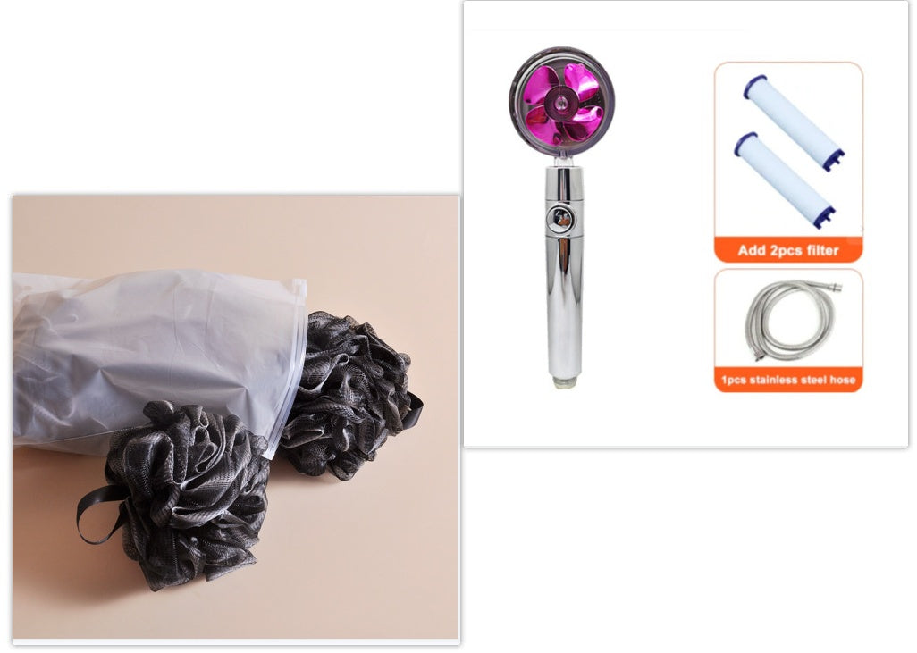 Men's Black Bamboo Charcoal Shower Ball